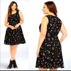 Torrid Black & Floral Dress